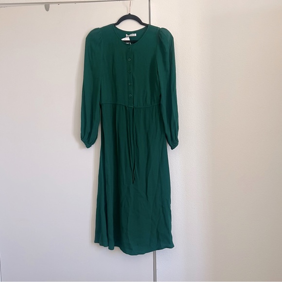 Reformation Lisse Dress in Emerald Green - Picture 6 of 7